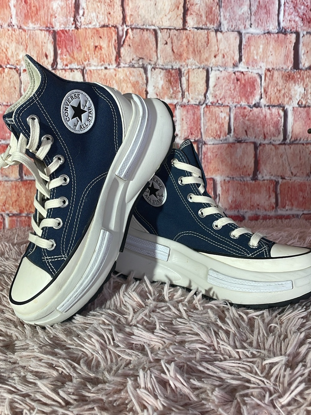 Converse Women's Platform Chuck Taylor High Top Sneakers - Navy
